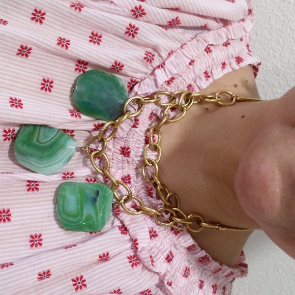 VINTAGE Genuine Stone Statement Necklace - Picture 5 of 12